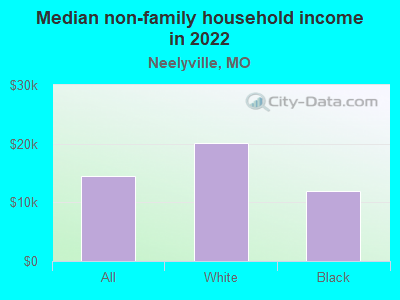 Median non-family household income in 2022