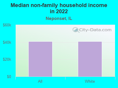 Median non-family household income in 2022