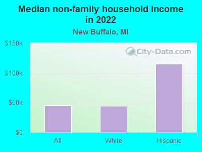 Median non-family household income in 2022