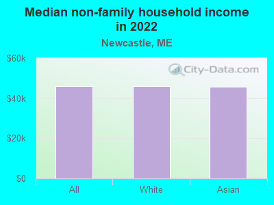 Median non-family household income in 2022