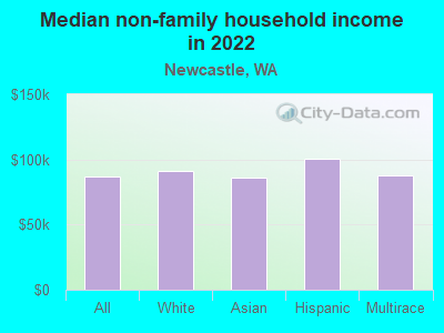 Median non-family household income in 2022