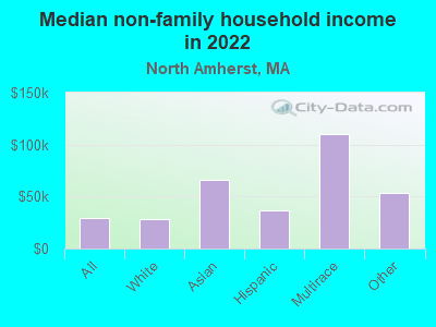 Median non-family household income in 2022