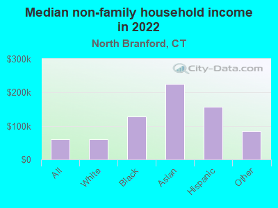 Median non-family household income in 2022