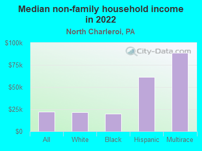 Median non-family household income in 2022