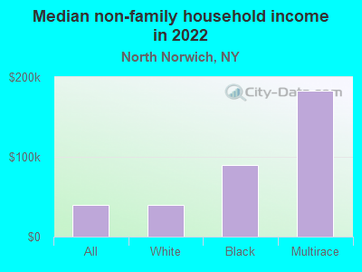 Median non-family household income in 2022