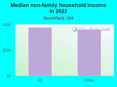 Median non-family household income in 2022