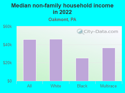 Median non-family household income in 2022