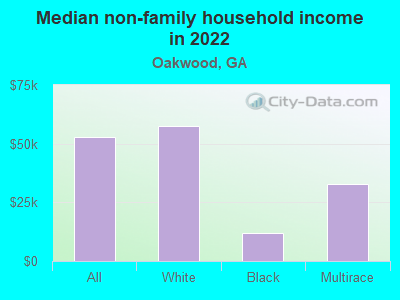 Median non-family household income in 2022