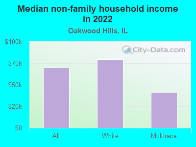 Median non-family household income in 2022