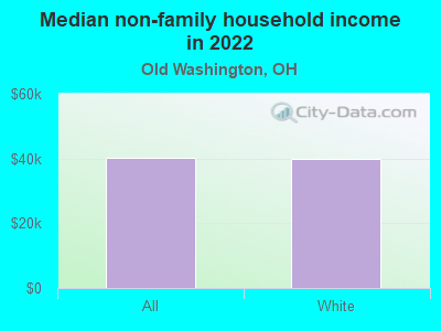 Median non-family household income in 2022