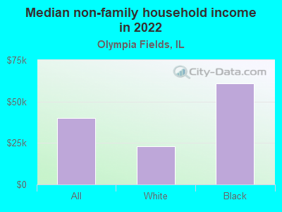 Median non-family household income in 2022