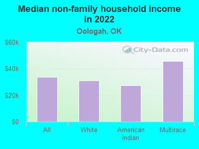 Median non-family household income in 2022