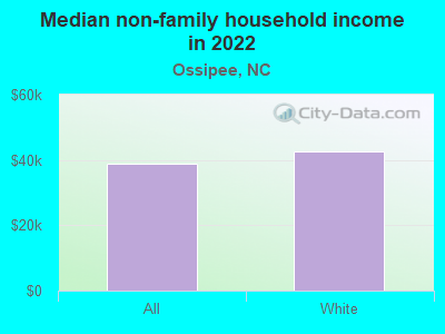 Median non-family household income in 2022