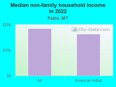 Median non-family household income in 2022