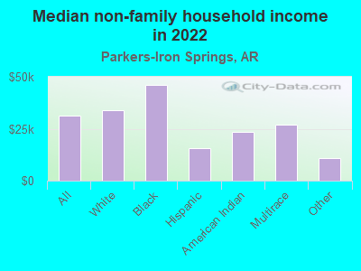 Median non-family household income in 2022