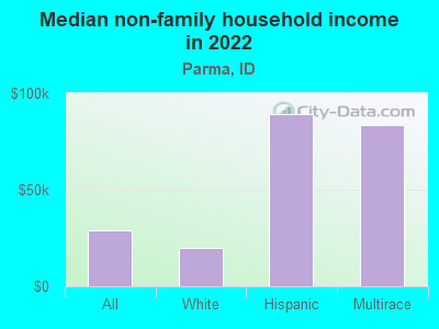 Median non-family household income in 2022