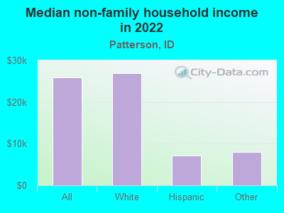 Median non-family household income in 2022