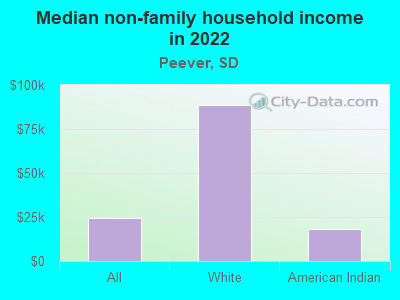 Median non-family household income in 2022