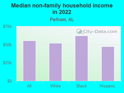 Median non-family household income in 2022