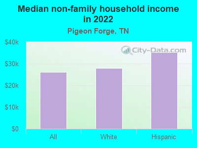 Median non-family household income in 2022