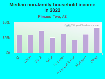 Median non-family household income in 2022