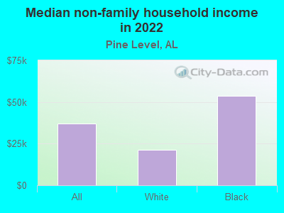 Median non-family household income in 2022