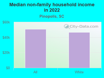 Median non-family household income in 2022