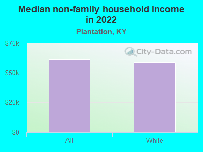 Median non-family household income in 2022