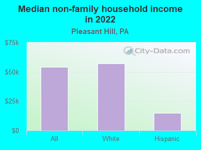 Median non-family household income in 2022