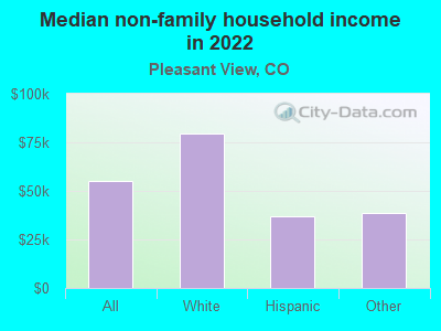 Median non-family household income in 2022