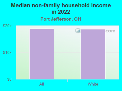 Median non-family household income in 2022