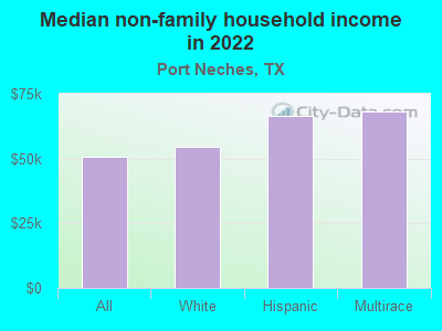 Median non-family household income in 2022