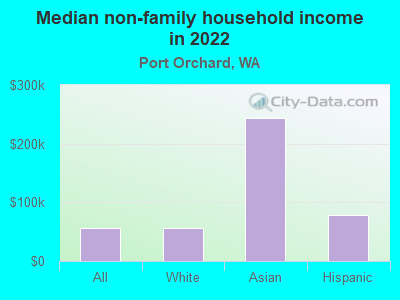 Median non-family household income in 2022