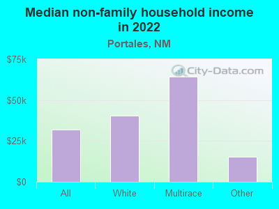 Median non-family household income in 2022