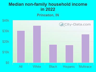 Median non-family household income in 2022