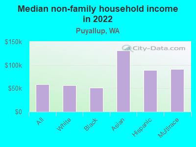 Median non-family household income in 2022