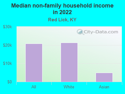 Median non-family household income in 2022