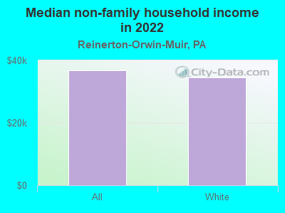 Median non-family household income in 2022