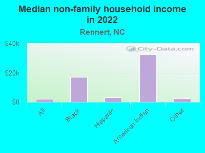 Median non-family household income in 2022