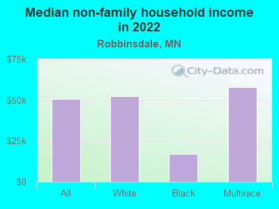 Median non-family household income in 2022