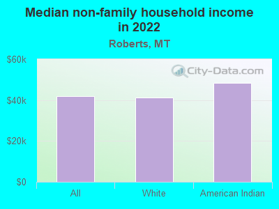 Median non-family household income in 2022