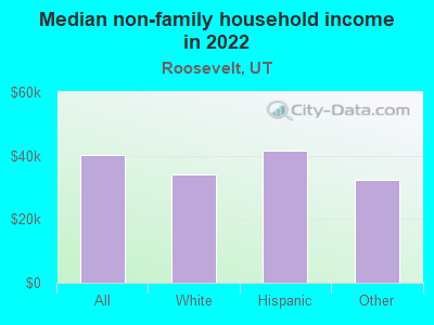 Median non-family household income in 2022