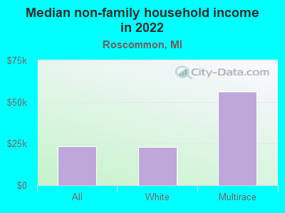 Median non-family household income in 2022