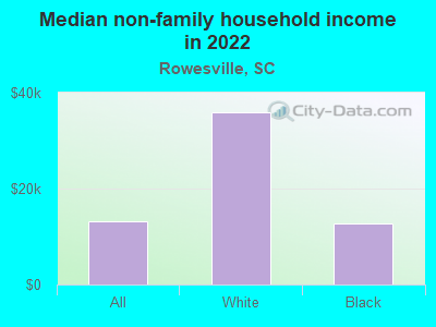 Median non-family household income in 2022