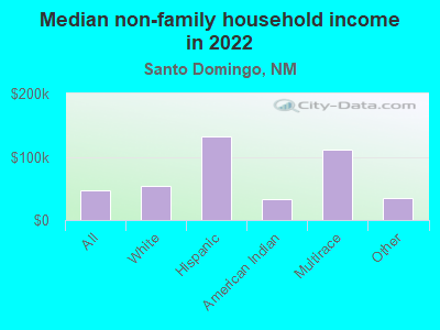 Median non-family household income in 2022