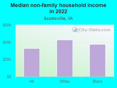 Median non-family household income in 2022