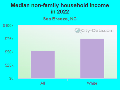 Median non-family household income in 2022