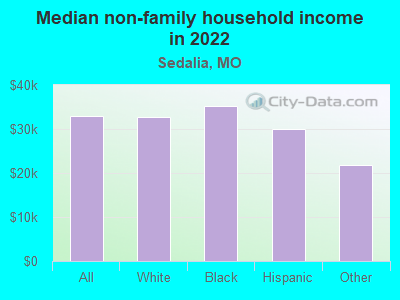 Median non-family household income in 2022