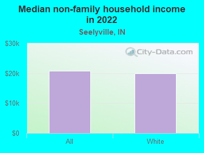 Median non-family household income in 2022