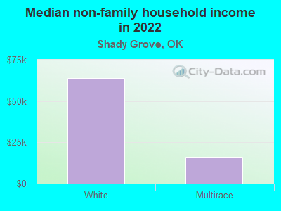 Median non-family household income in 2022